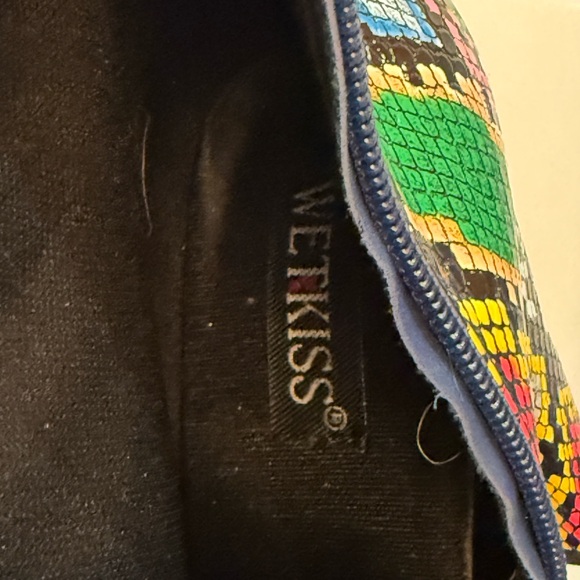 We the Kiss Multicolor Snakeskin Bright Heeled Boots Sz 8 - Picture 5 of 5